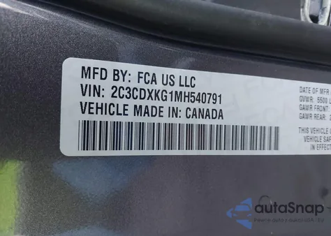 2021 Dodge Charger Police Awd z USA, uszkodzony, nr VIN 2C3CDXKG1MH540791